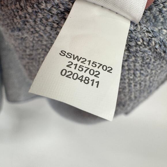 J Jill Sweater Womens Petite Medium Mp Blue Snap Top Open Bottom Cardigan Knit - Picture 9 of 10